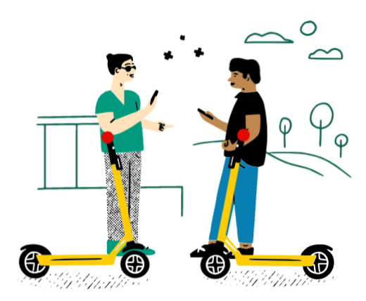 Dott ride illustration